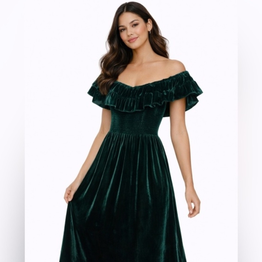 Hill House Velvet Emerald Green Nap Dress
